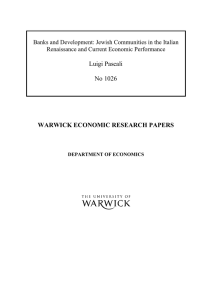 Luigi Pascali No 1026 WARWICK ECONOMIC RESEARCH PAPERS