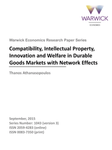 Compatibility, Intellectual Property, Innovation and Welfare in Durable