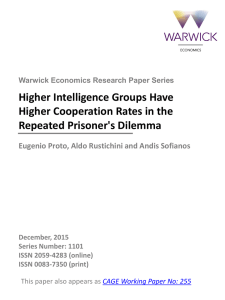 Higher Intelligence Groups Have Higher Cooperation Rates in the Repeated Prisoner's Dilemma
