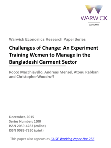 Challenges of Change: An Experiment Training Women to Manage in the