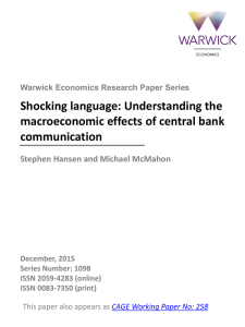 Shocking language: Understanding the macroeconomic effects of central bank communication