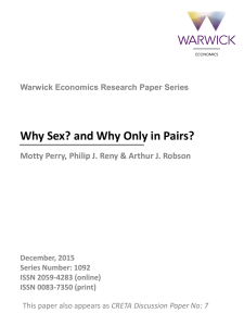 Why Sex? and Why Only in Pairs?