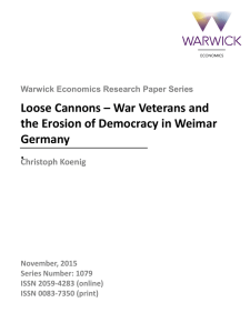 Loose Cannons – War Veterans and Germany .