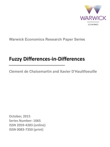 Fuzzy Differences-in-Differences  Clement de Chaisemartin and Xavier D'Haultfoeuille