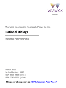 Rational Dialogs Herakles Polemarchakis