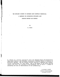 THE  NUTRIENT  Q)NTENT  OF  IDRTHERN ... A  HANDBOOK  FOR  ESTIMATING  NUTRIENTS ...