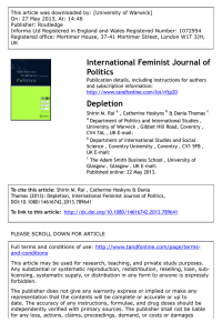 This article was downloaded by: [University of Warwick] Publisher: Routledge
