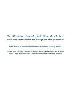 Scientific review of the safety and efficacy of methods to