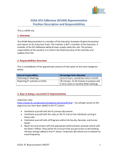 EGSA SFU EdReview (SFUER) Representative Position Description and Responsibilities 1. Overview