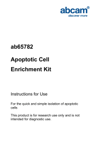 ab65782 Apoptotic Cell Enrichment Kit Instructions for Use