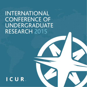 INTERNATIONAL CONFERENCE OF UNDERGRADUATE RESEARCH