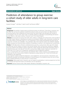 Predictors of attendance to group exercise: facilities