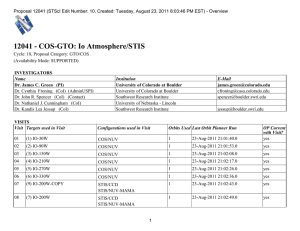 12041 - COS-GTO: Io Atmosphere/STIS