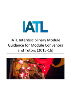 IATL Interdisciplinary Module Guidance for Module Convenors and Tutors (2015-16)
