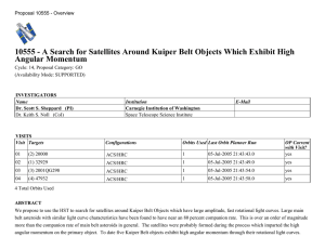10555 - A Search for Satellites Around Kuiper Belt Objects... Angular Momentum