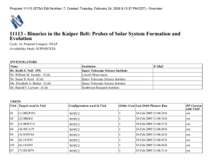 11113 - Binaries in the Kuiper Belt: Probes of Solar... Evolution