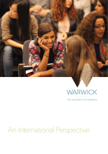 An International Perspective the university of warwick