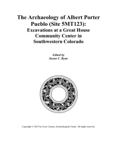 The Archaeology of Albert Porter Pueblo (Site 5MT123): Community Center in