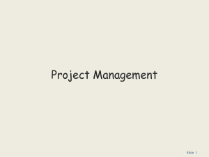 Project Management Slide  1