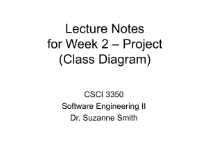Lecture Notes – Project for Week 2 (Class Diagram)