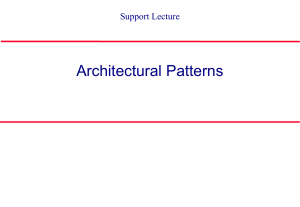 Architectural Patterns Support Lecture