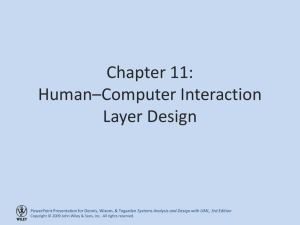 Chapter 11: Human–Computer Interaction Layer Design