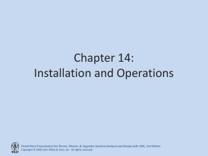 Chapter 14: Installation and Operations