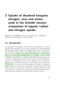 3 Uptake of dissolved inorganic nitrogen, urea and amino