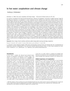 In hot water: zooplankton and climate change Anthony J. Richardson