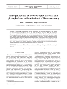 Nitrogen uptake by heterotrophic bacteria and Jack J. Middelburg*, Joop Nieuwenhuize