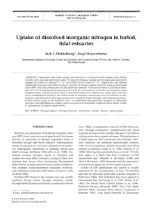 Uptake of  dissolved inorganic nitrogen in turbid, tidal estuaries Jack J.