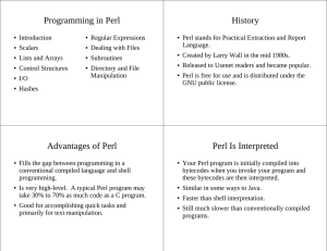 Programming in Perl History