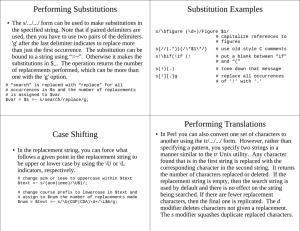 Performing Substitutions Substitution Examples