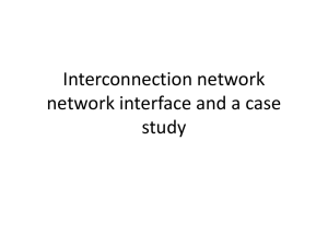 Interconnection network network interface and a case study