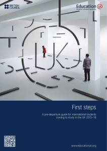 First steps A pre-departure guide for international students www.educationuk.org