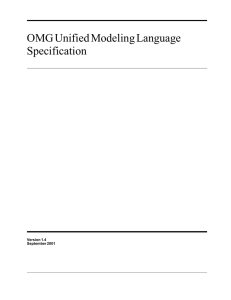 OMG Unified Modeling Language Specification Version 1.4 September 2001