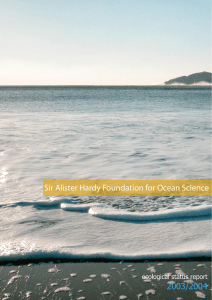 Sir Alister Hardy Foundation for Ocean Science 2003/2004 ecological status report 1
