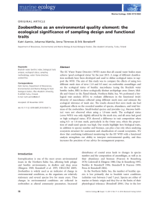 Zoobenthos as an environmental quality element: the