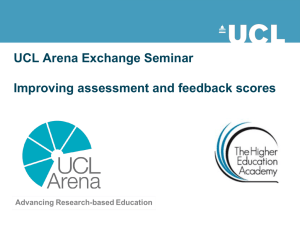 UCL Arena Exchange Seminar Improving assessment and feedback scores