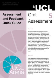 5 Oral Assessment and Feedback