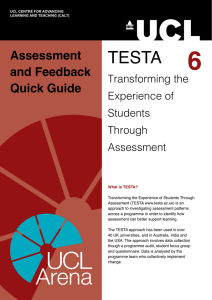 6 TESTA Assessment and Feedback