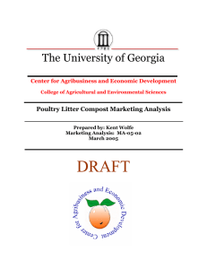 DRAFT The University of Georgia Poultry Litter Compost Marketing Analysis