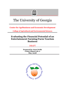 The University of Georgia Evaluating the Financial Potential of an Business