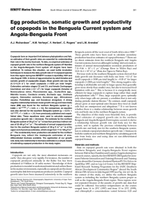 Egg production, somatic growth and productivity Angola-Benguela Front