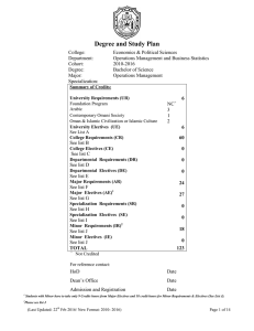 Degree and Study Plan