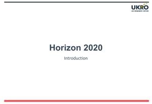 Horizon 2020 Introduction