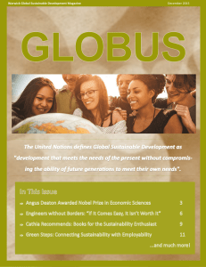 Warwick Global Sustainable Development Magazine December 2015