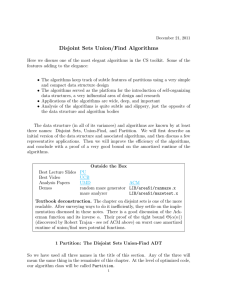 Disjoint Sets Union/Find Algorithms