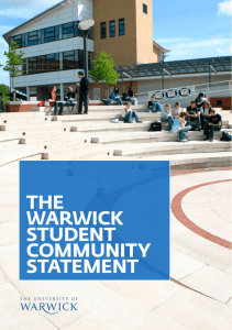 THE WARWICK STUDENT COMMUNITY