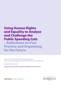 Using Human Rights and Equality to Analyse and Challenge the Public Spending Cuts